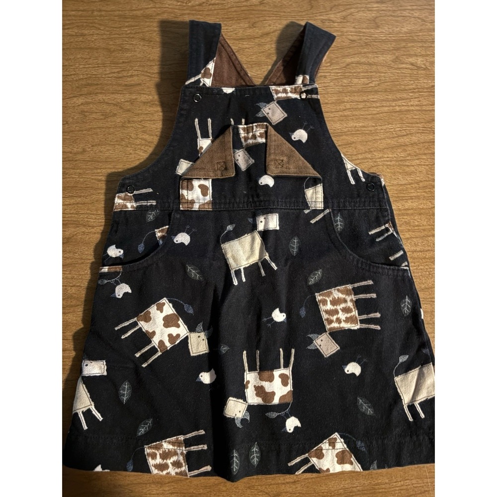 Natalys Paris Cow Theme Dress 18 Monthsβ 100% Cotton Cows & Birds